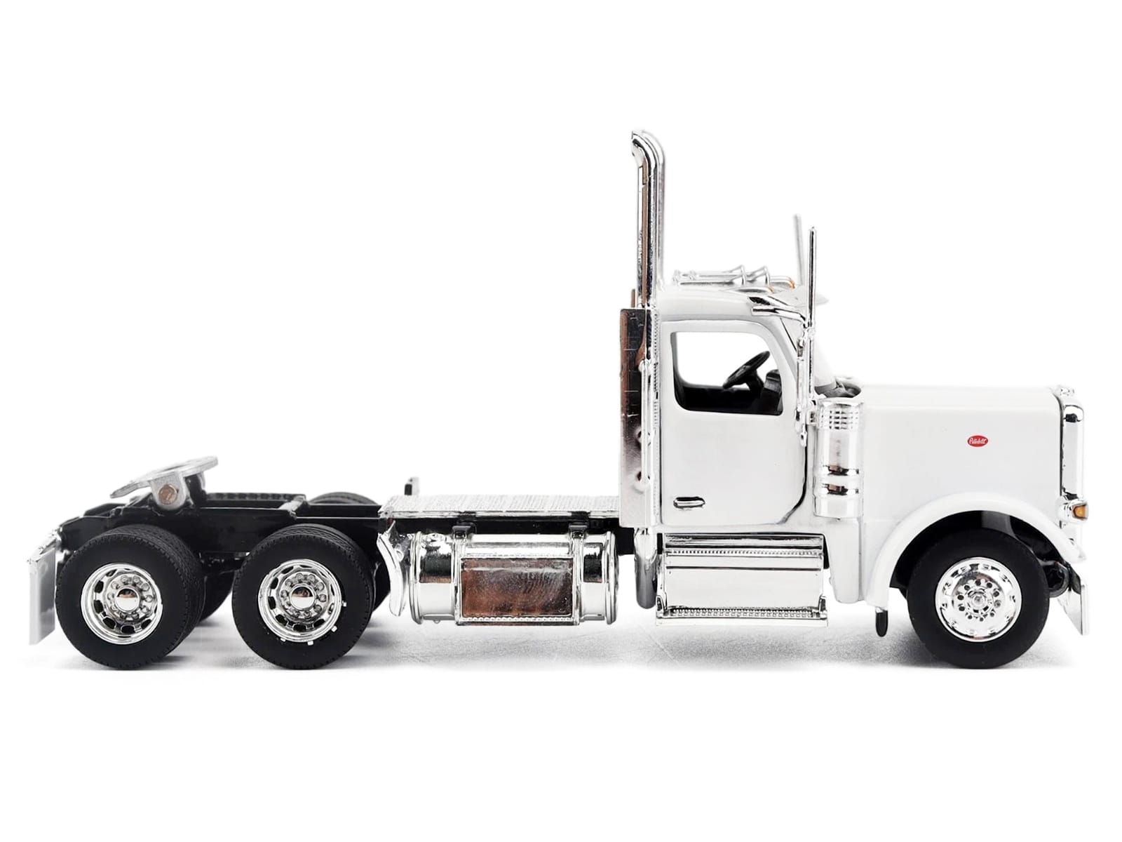 Peterbilt 589 Tandem-Axle Legendary Package Truck Tractor with 58" Sleeper White "Transport Series" 1/64 Diecast Model by Diecast Masters - Image 2