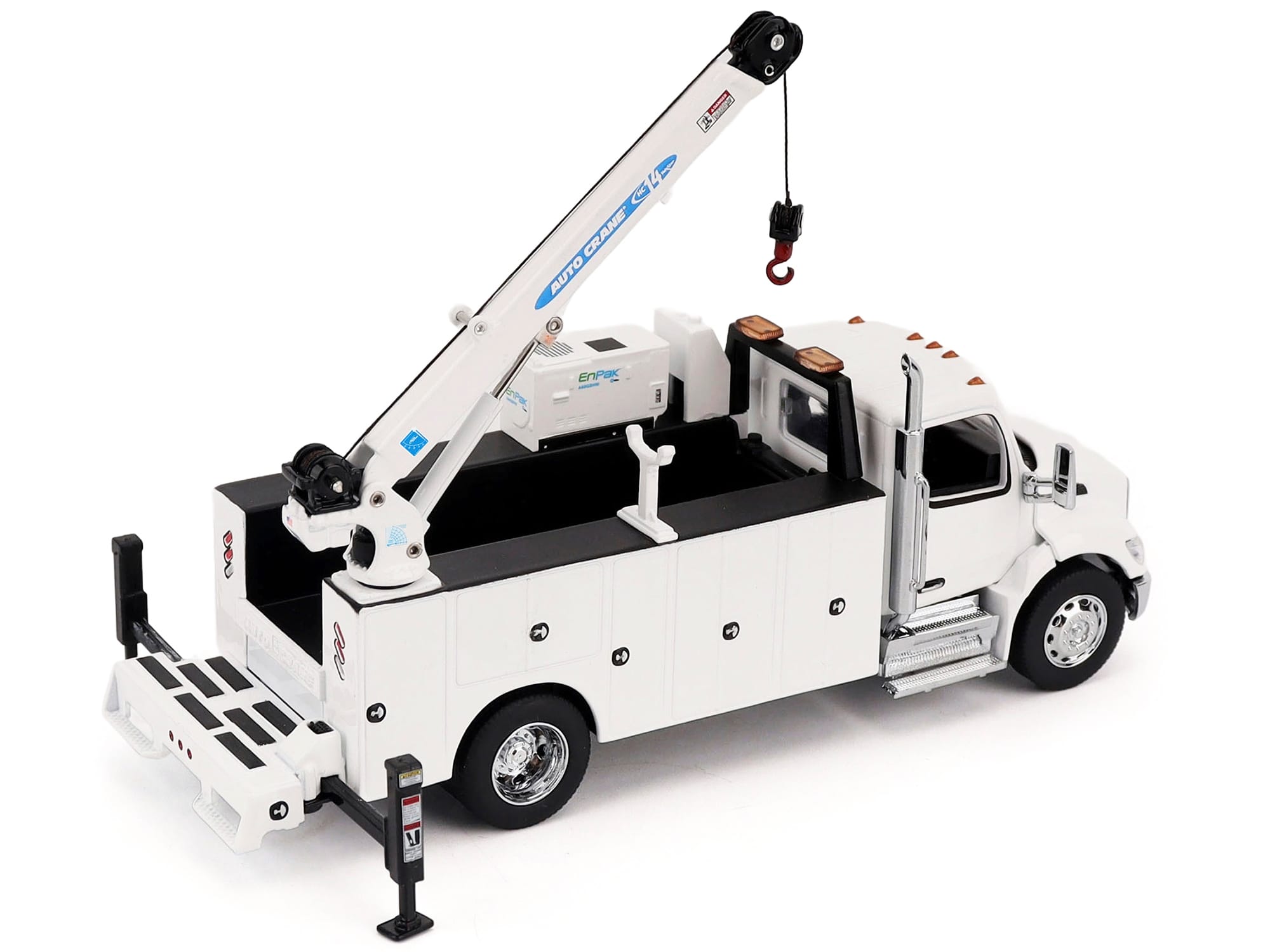 Peterbilt 536 Auto-Crane Titan 85-Body HC14-Crane Work Truck with Miller EnPak White "Transport Series" 1/50 Diecast Model by Diecast Masters - Image 3