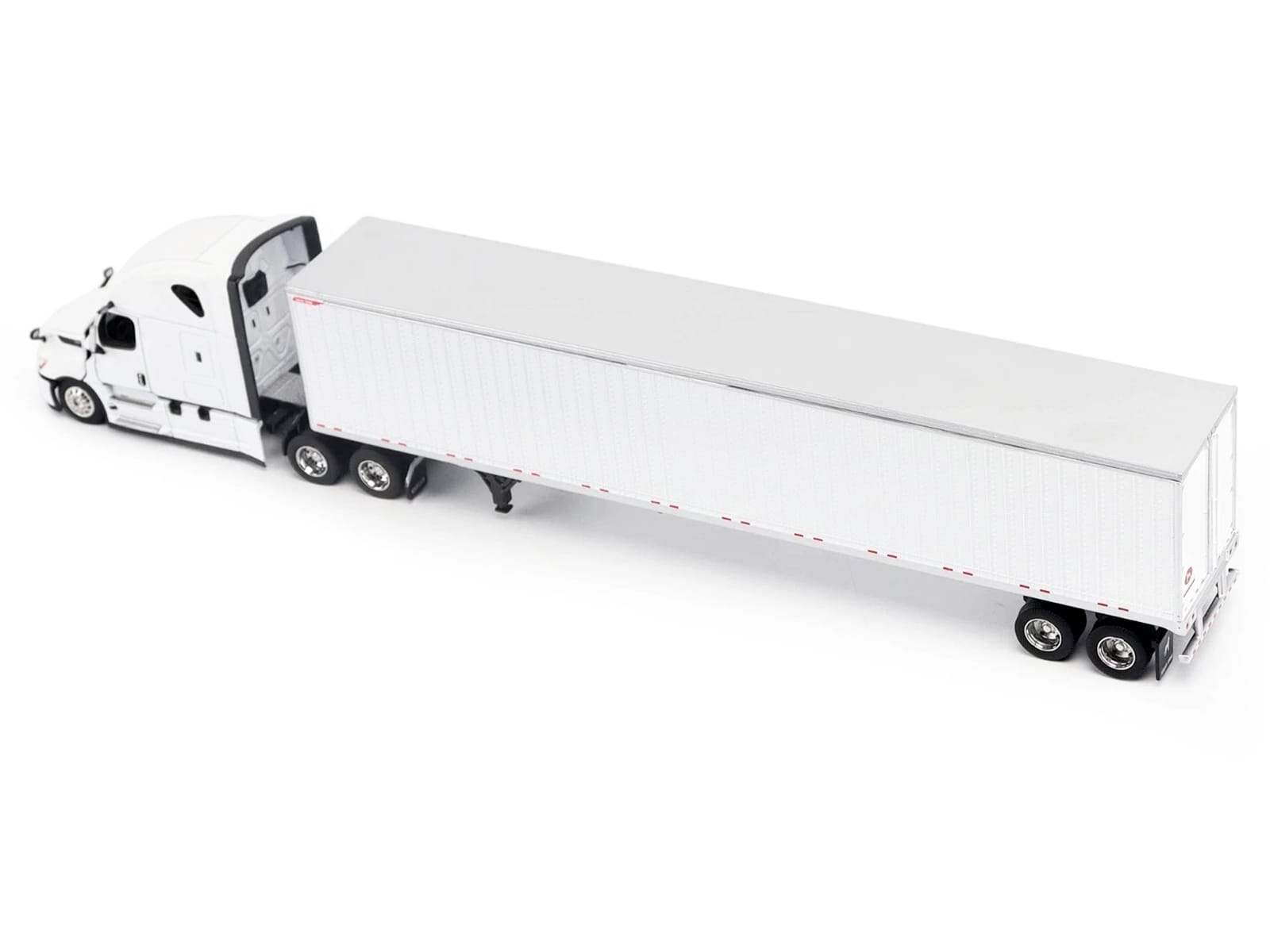 2025 Freightliner Cascadia Gen-5 Truck Tractor with Sleeper and Great Dane Champion 53ft Dry Cargo Trailer Winter White "Transport Series" 1/64 Diecast Model by Diecast Masters - Image 3