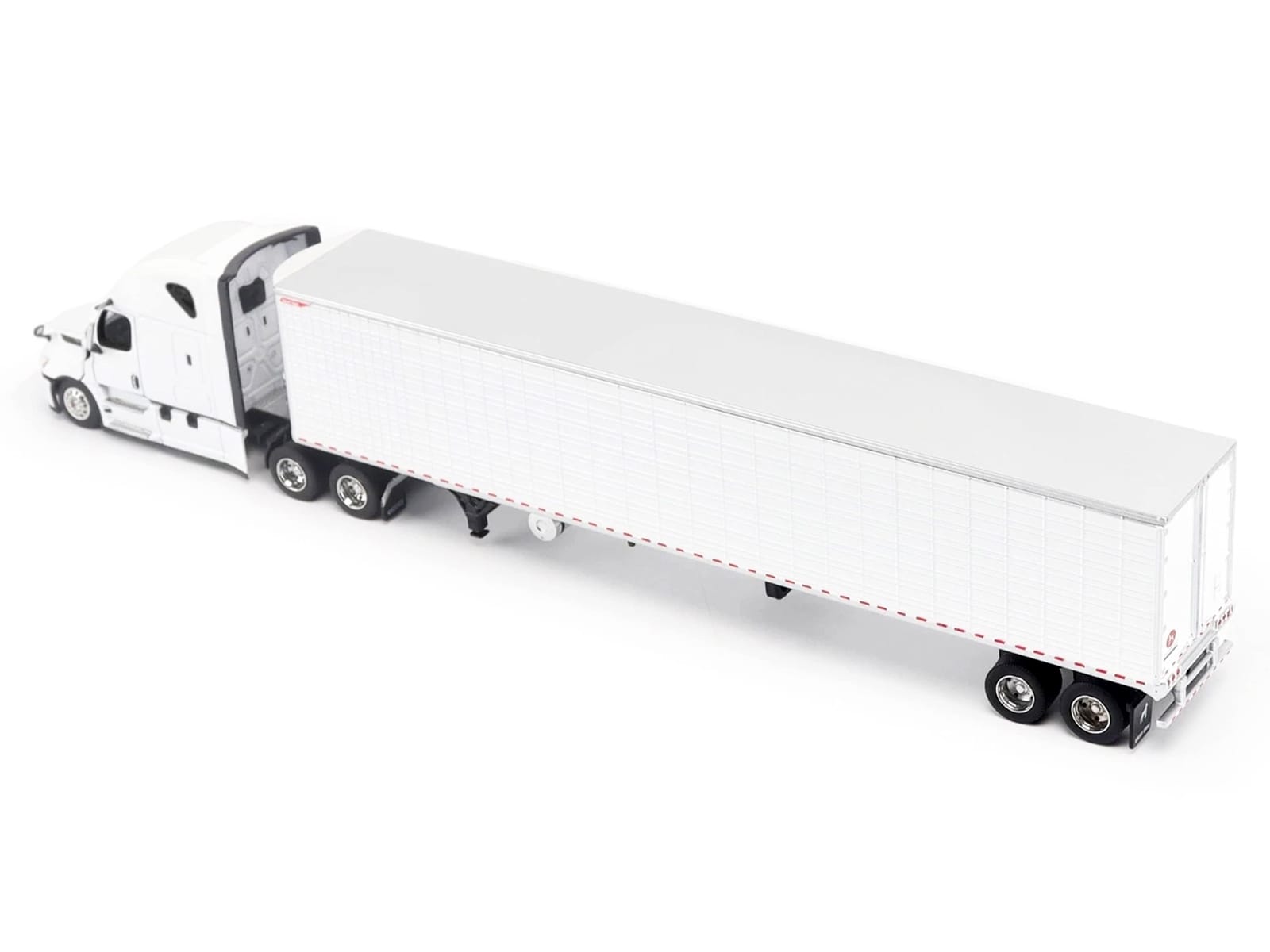 2025 Freightliner Cascadia Gen-5 Truck Tractor with Sleeper and Great Dane Champion 53ft Refrigerated Trailer Winter White "Transport Series" 1/64 Diecast Model by Diecast Masters - Image 3