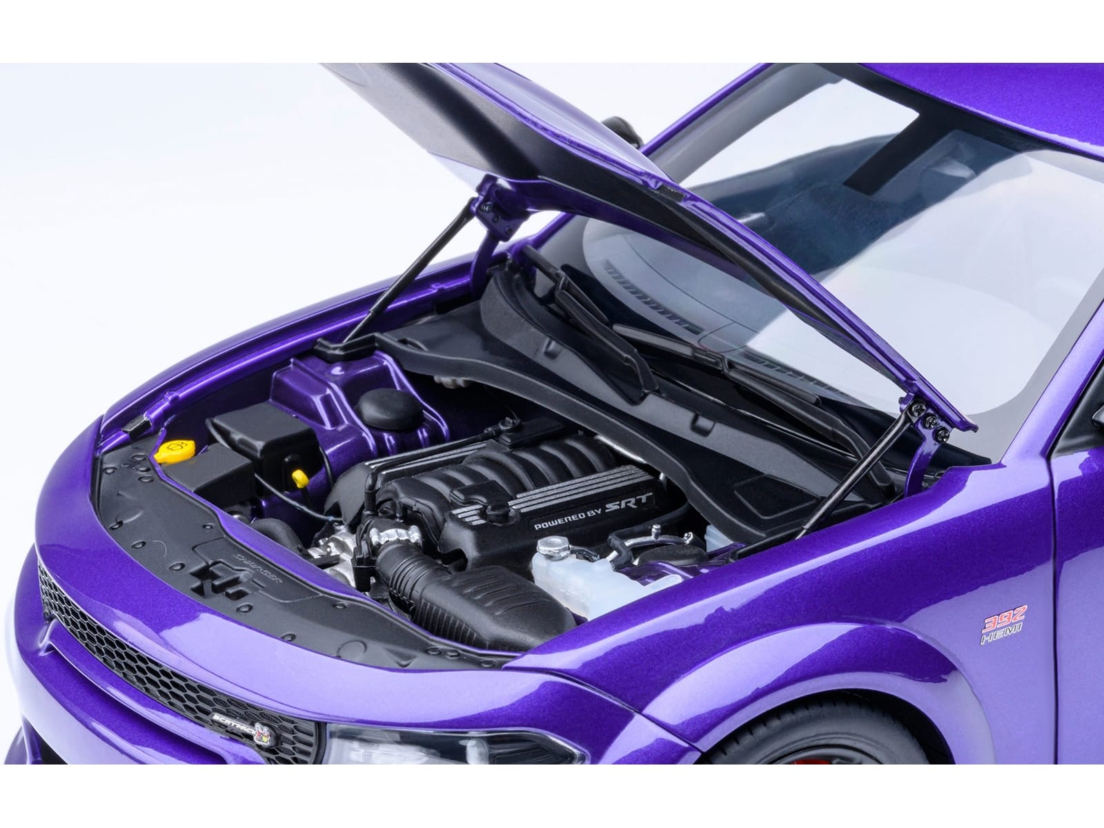 Dodge Charger Scat Pack Widebody Plum Crazy Purple Metallic 1/18 Model Car by Autoart - Image 3