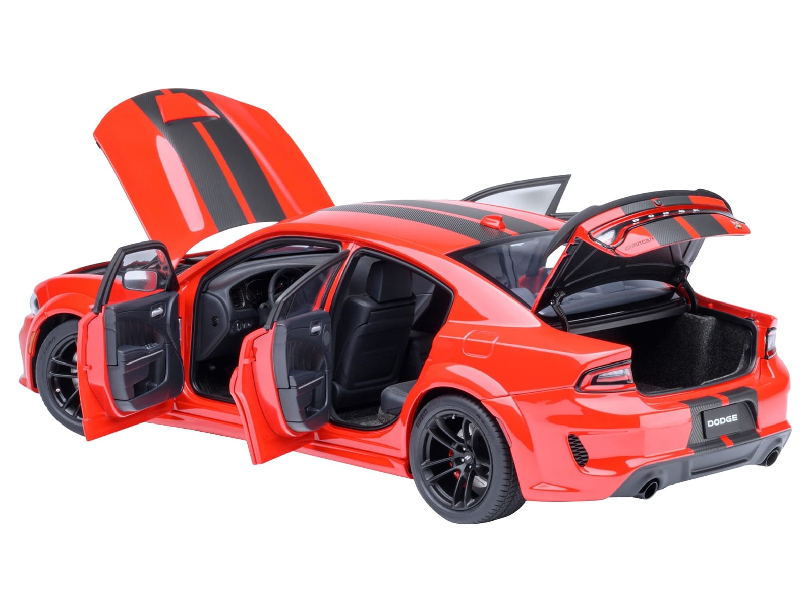 Dodge Charger Scat Pack Widebody Torred with Carbon Stripes 1/18 Model Car by Autoart - Image 2
