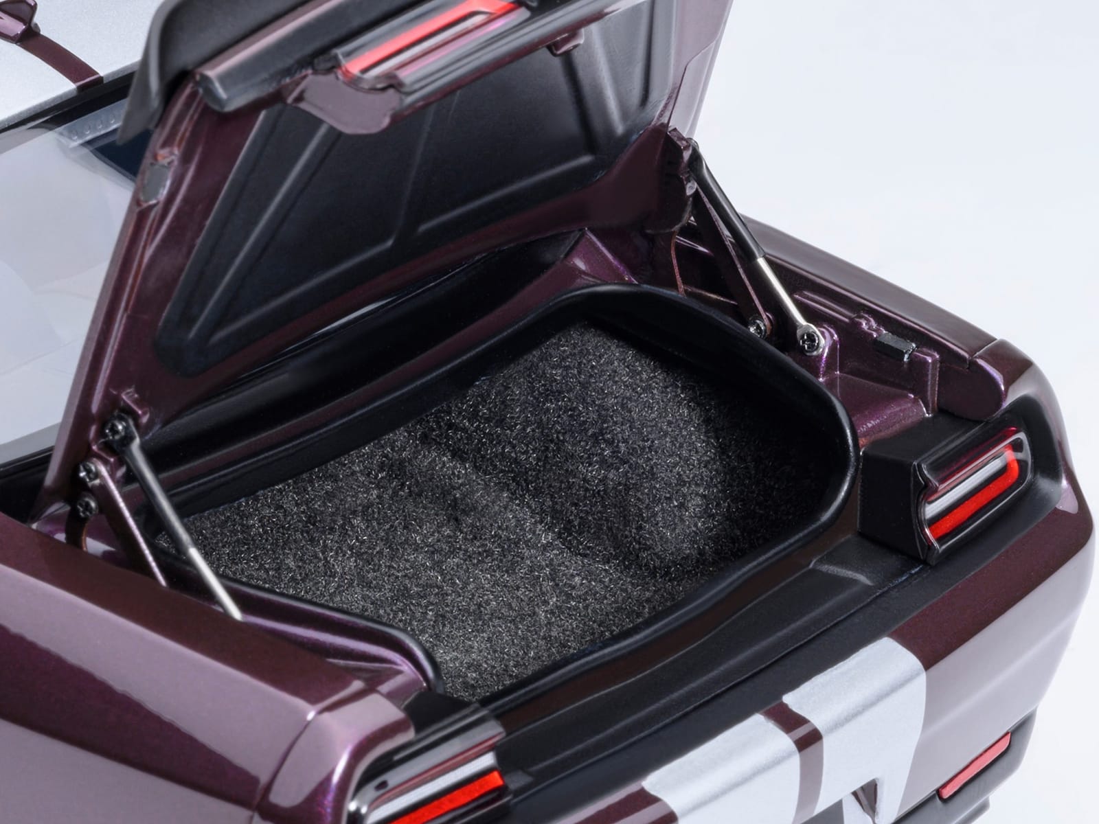 2022 Dodge Challenger SRT Jailbreak Hellraisin Purple with White Stripes 1/18 Model Car by Autoart - Image 5