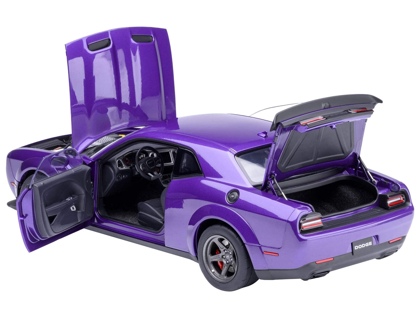 2023 Dodge Challenger SRT Super Stock Plum Crazy Purple 1/18 Model Car by Autoart - Image 2