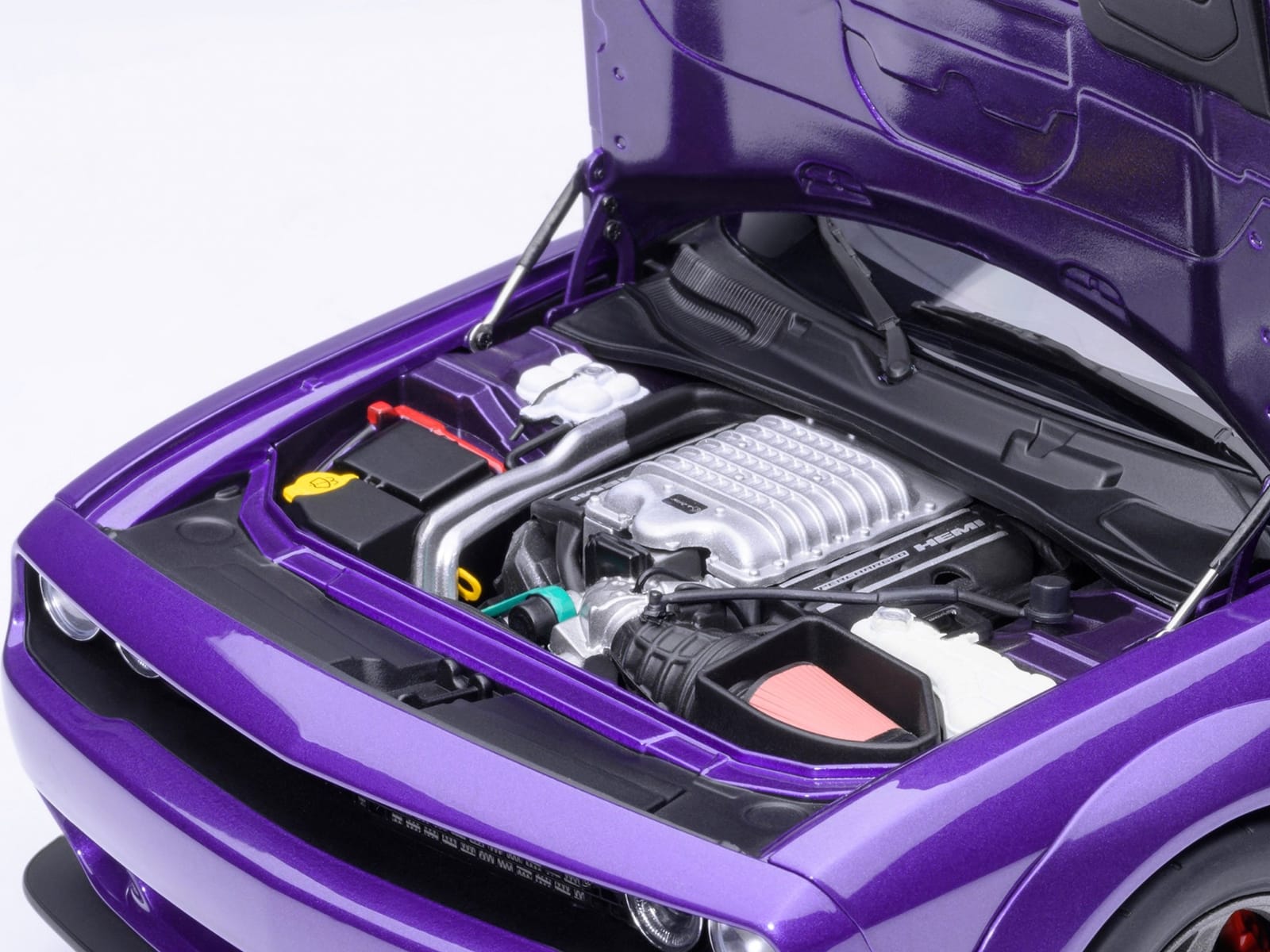 2023 Dodge Challenger SRT Super Stock Plum Crazy Purple 1/18 Model Car by Autoart - Image 3