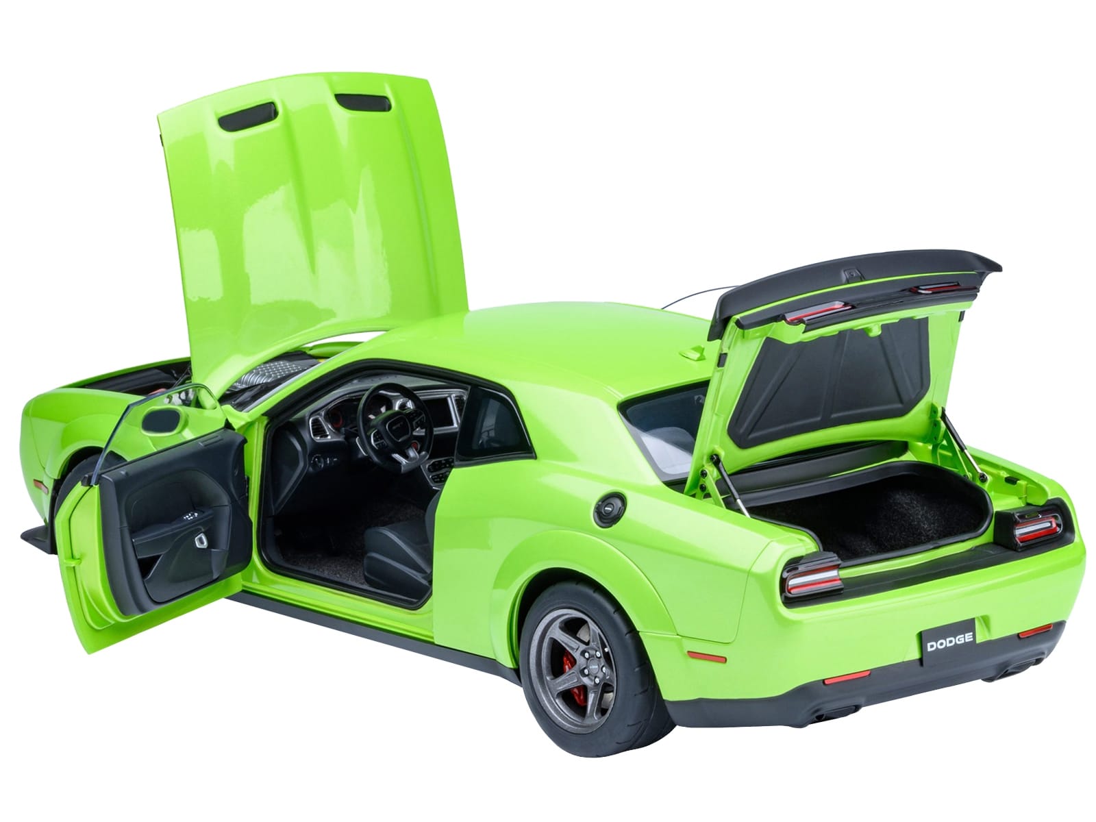 2023 Dodge Challenger SRT Super Stock Sublime Green 1/18 Model Car by Autoart - Image 2