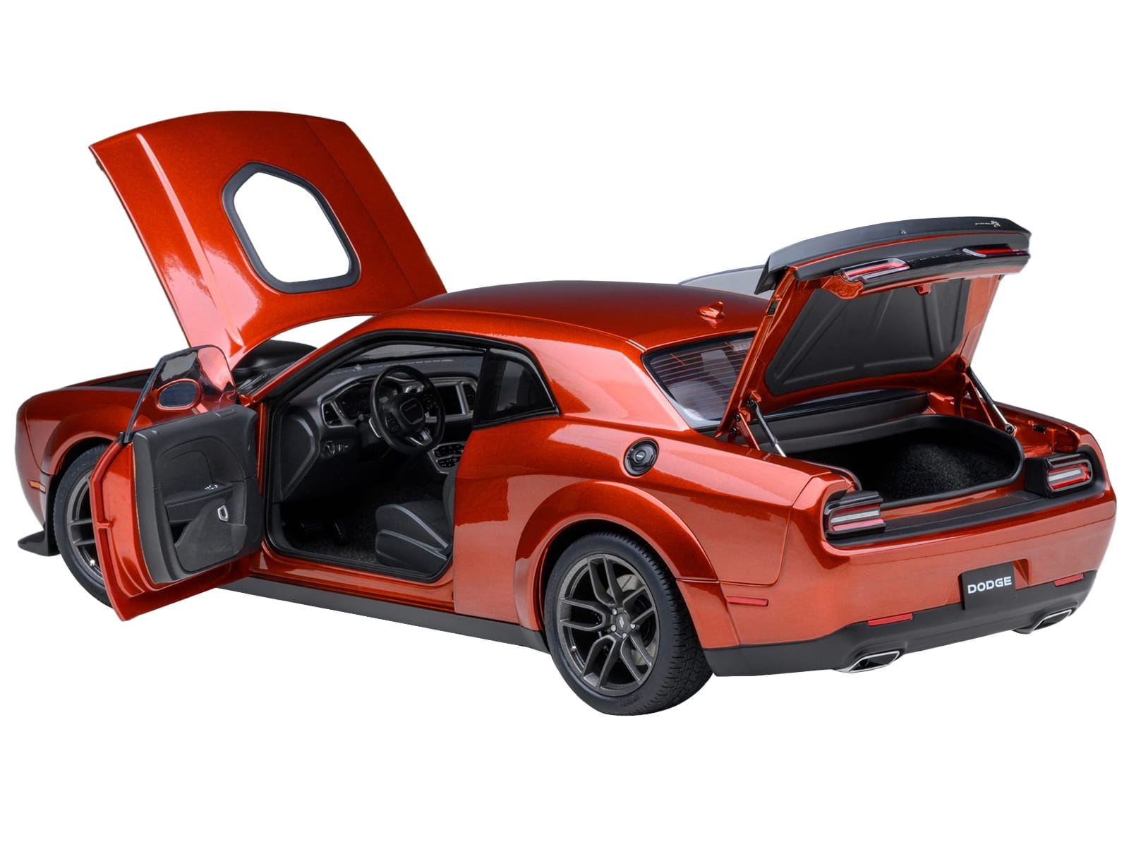 2022 Dodge Challenger R/T Scat Pack Widebody Sinamon Stick Orange 1/18 Model Car by Autoart - Image 2