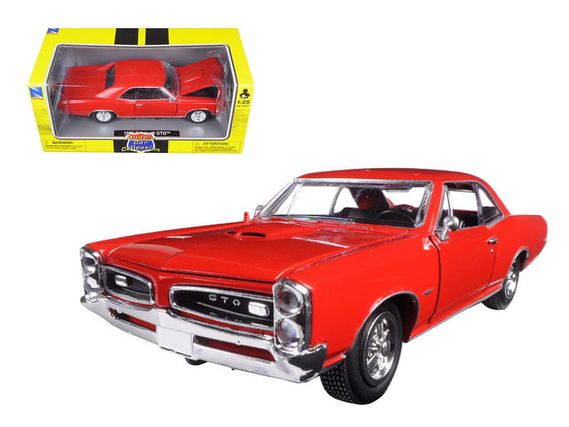 1966 Pontiac GTO Red “Muscle Car Collection” 1/25 Diecast Model Car by New Ray