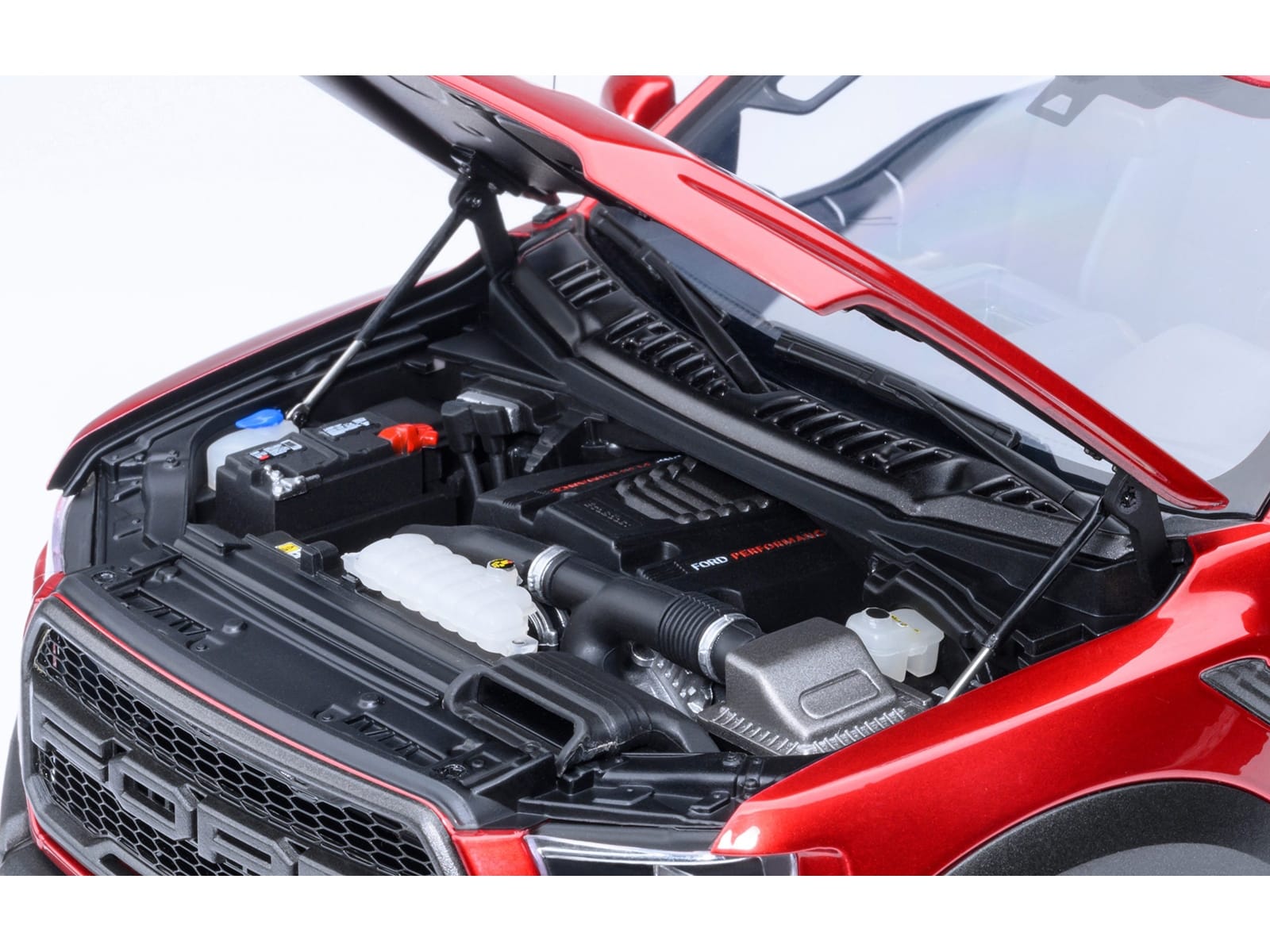2019 Ford F-150 Raptor Pickup Truck Ruby Red Metallic 1/18 Model Car by Autoart - Image 3