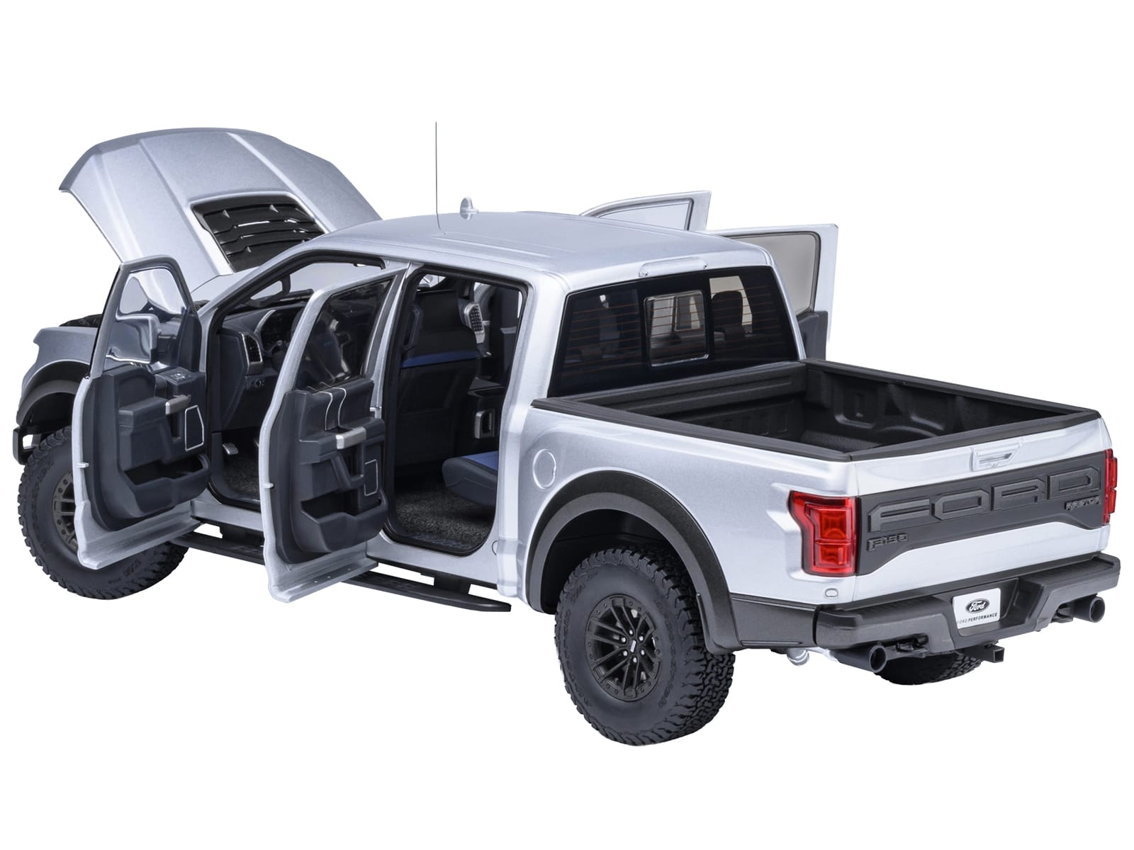 2019 Ford F-150 Raptor Pickup Truck Ingot Silver 1/18 Model Car by Autoart - Image 2