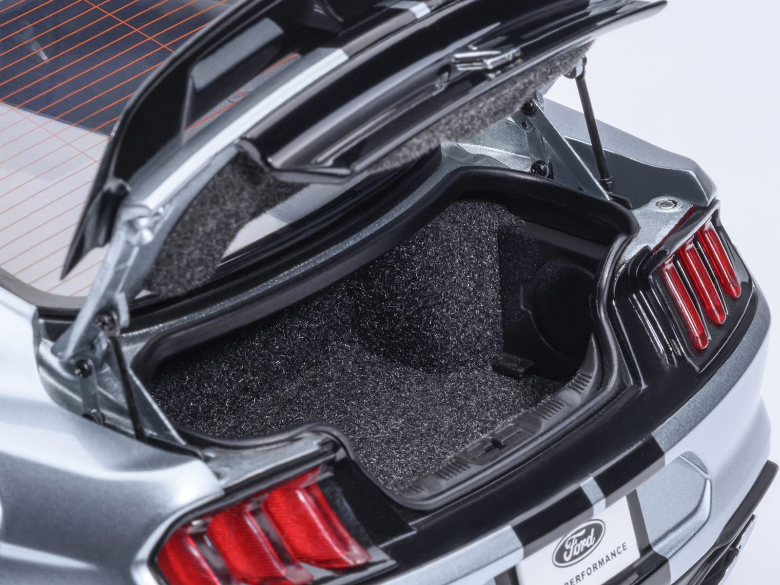 Ford Mustang Shelby GT500 Iconic Silver Metallic with Black Stripes 1/18 Model Car by Autoart - Image 5