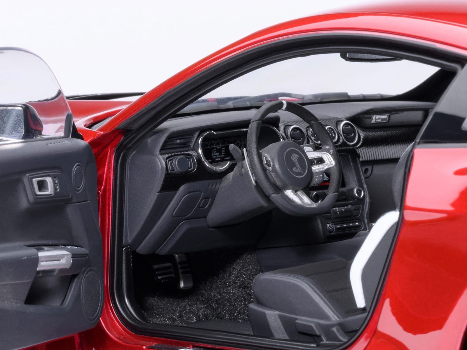 Ford Mustang Shelby GT500 Rapid Red Metallic with Black Stripes 1/18 Model Car by Autoart - Image 4