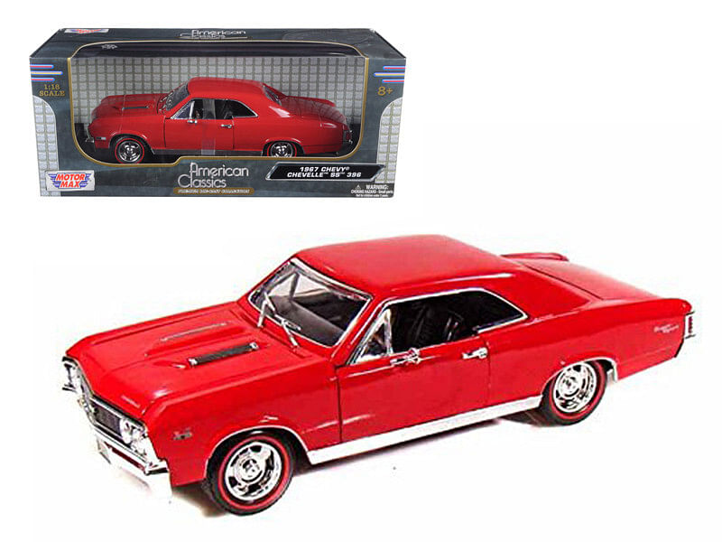 1967 Chevrolet Chevelle SS 396 Amber Red 1/18 Diecast Model Car by Motormax