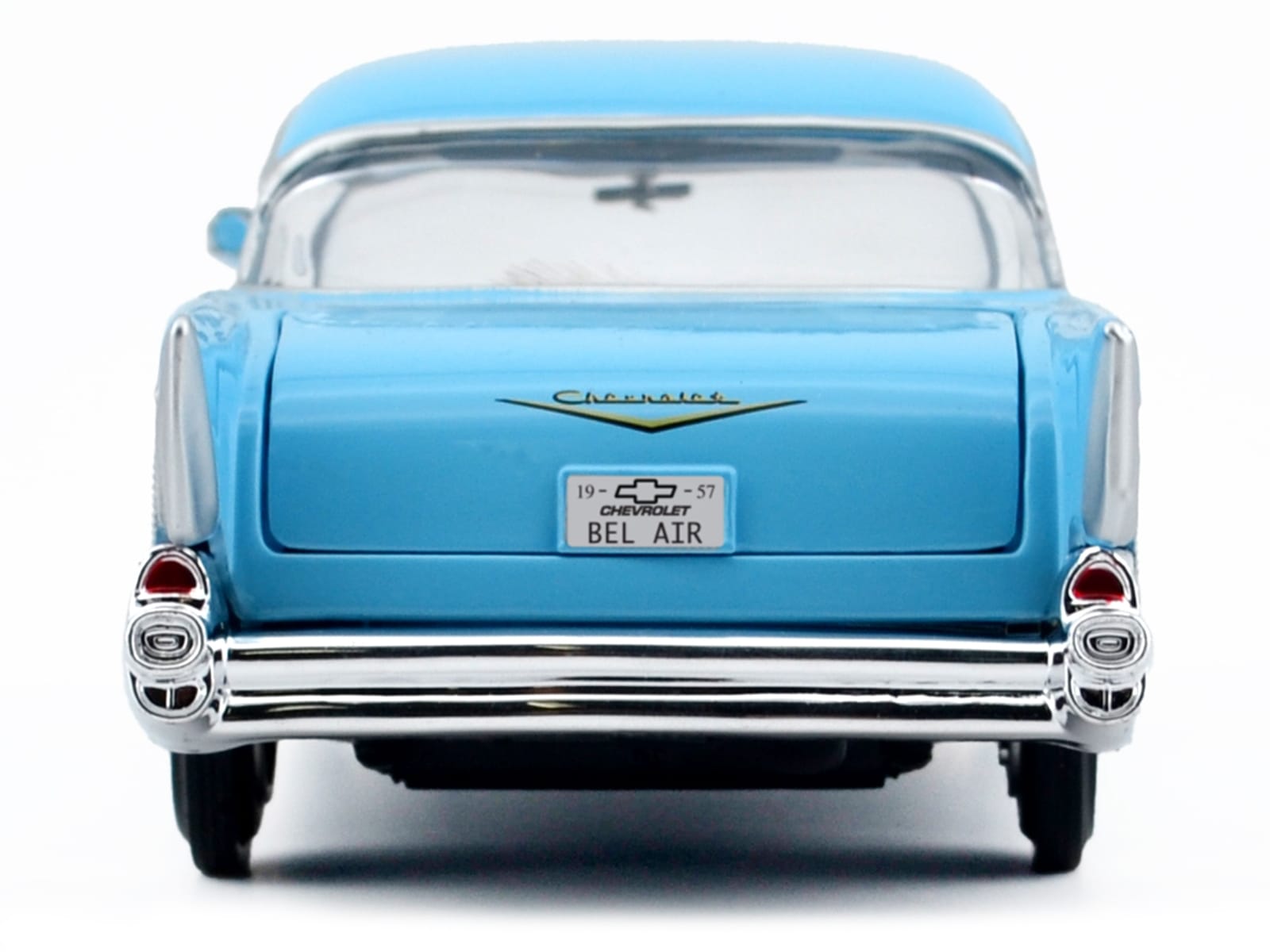 1957 Chevrolet Bel Air Light Blue "Timeless Legends" Series 1/24 Diecast Model Car by Motormax - Image 5