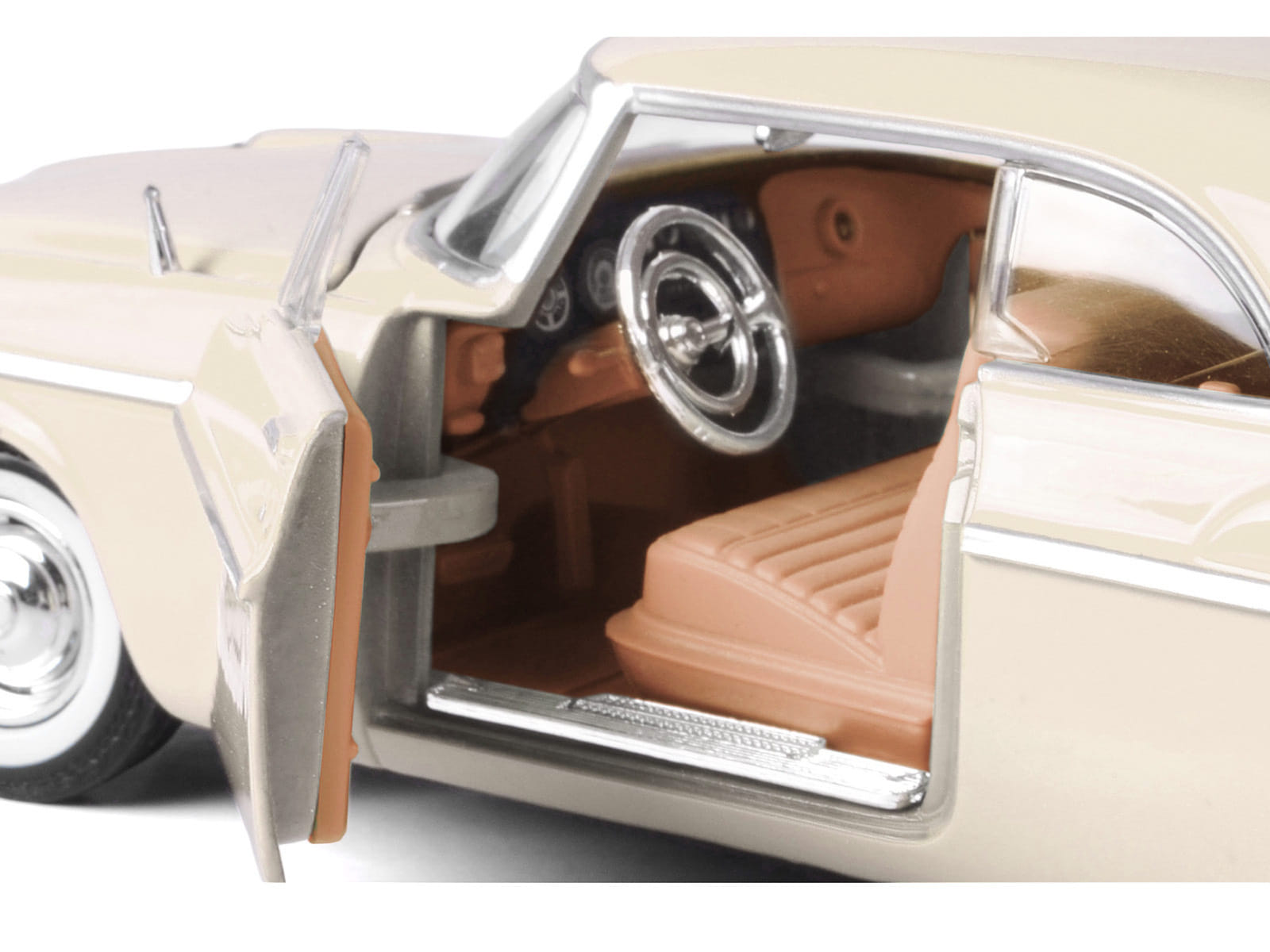 1955 Chrysler C300 Cream "Timeless Legends" Series 1/24 Diecast Model Car by Motormax - Image 4