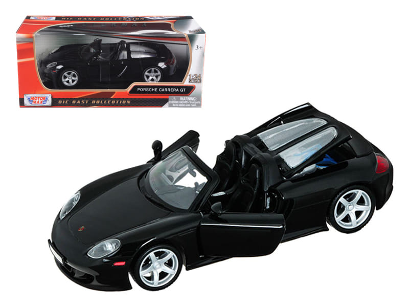 Porsche Carrera GT Black 1/24 Diecast Car Model by Motormax