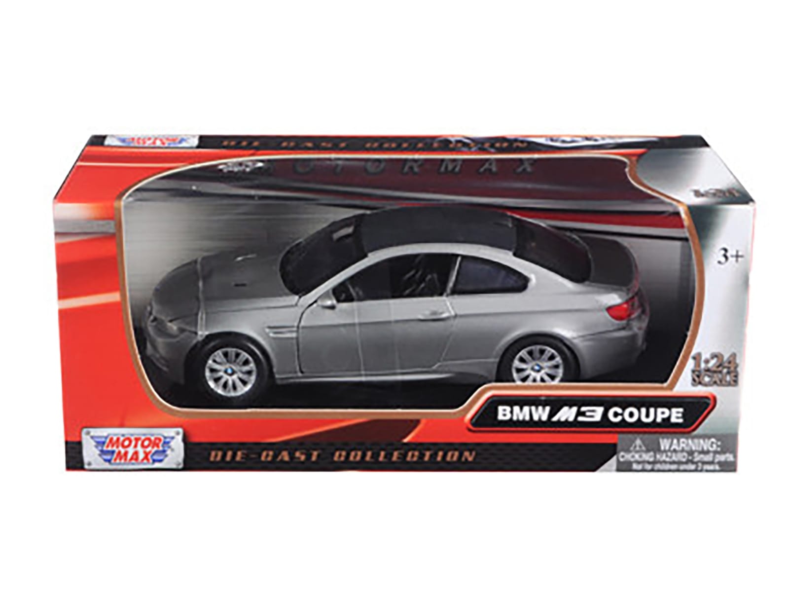 BMW M3 Coupe Gray Metallic 1/24 Diecast Model Car by Motormax - Image 2