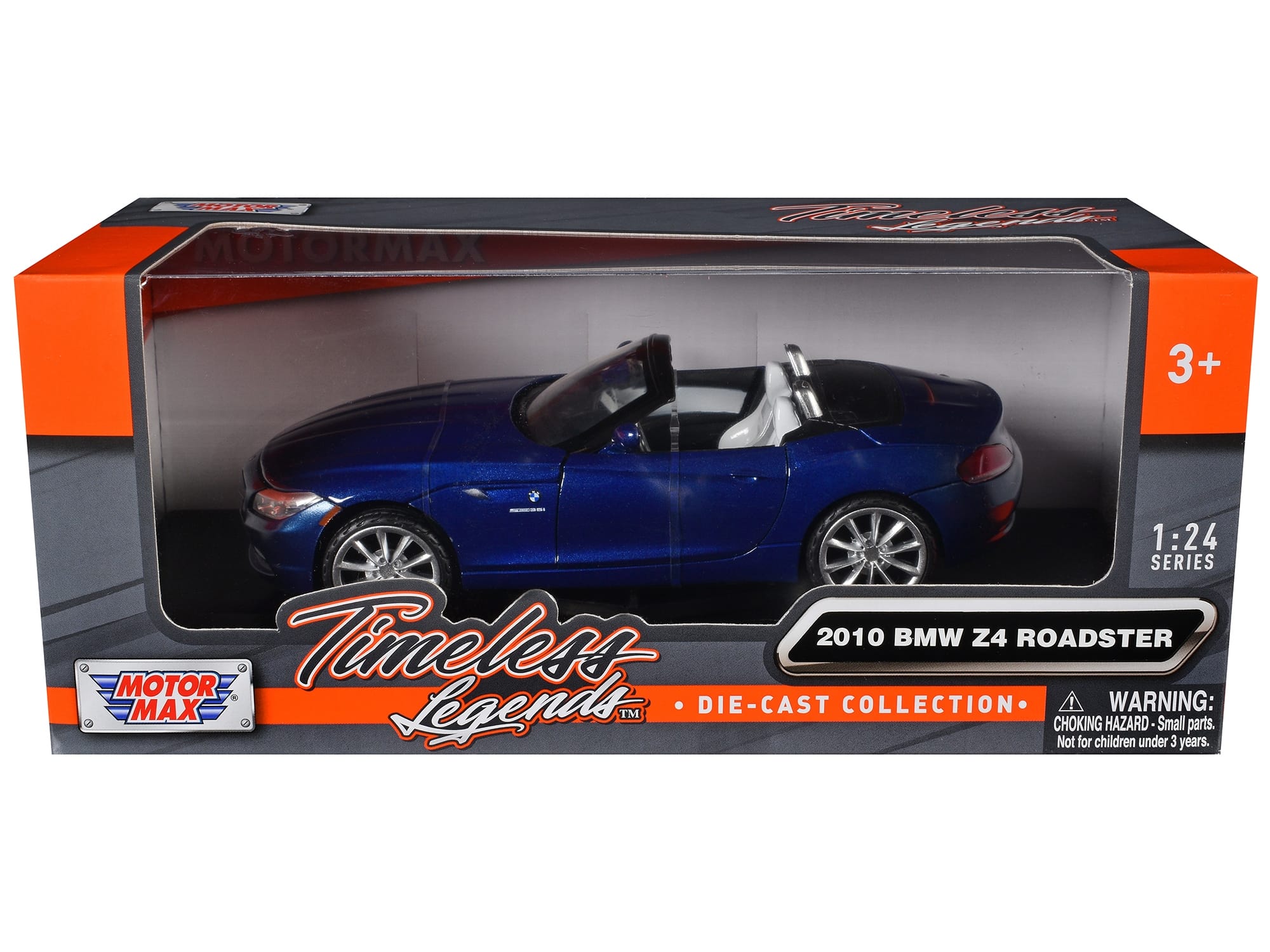 2010 BMW Z4 Convertible Blue 1/24 Diecast Model Car by Motormax - Image 3