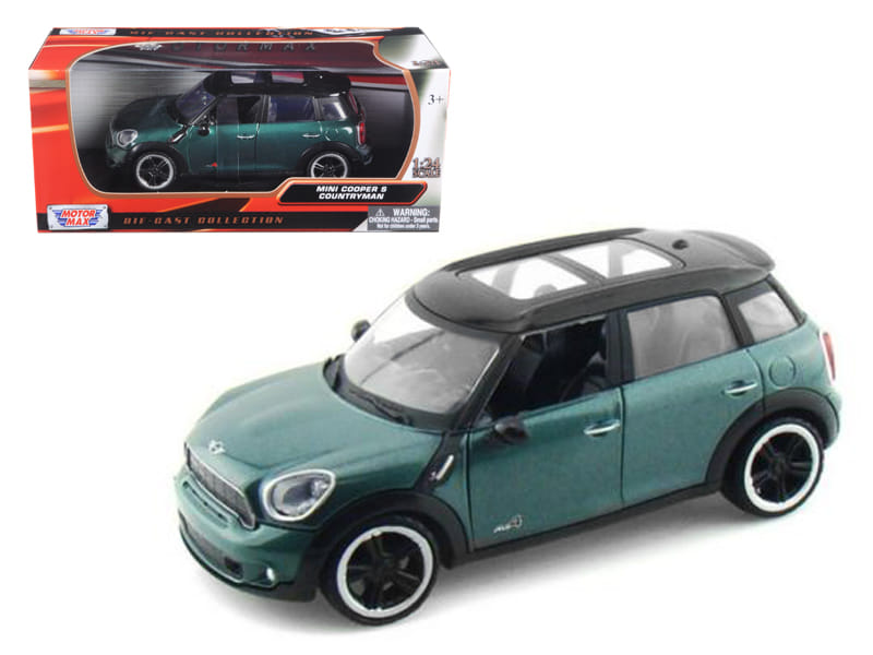 Mini Cooper S Countryman Oxford Green 1/24 Diecast Car Model by Motormax