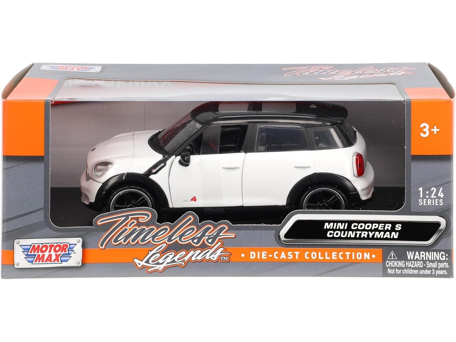 Mini Cooper S Countryman White 1/24 Diecast Car Model by Motormax - Image 3