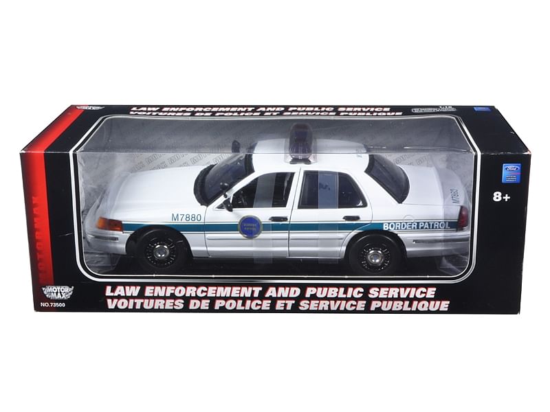 Ford Crown Victoria Border Patrol Car 1/18 Diecast Model Car by Motormax