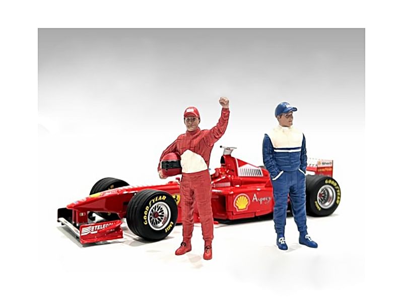 “Racing Legends” 90’s Figures A and B Set of 2 for 1/18 Scale Models by American Diorama