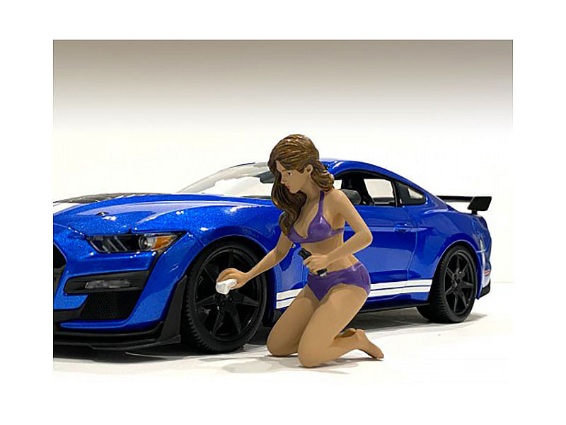 Alisa Bikini Car Wash Girl Figurine for 1/24 Scale Models by American Diorama