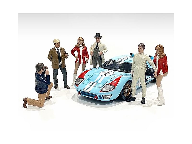 “Race Day 2” 6 piece Figurine Set for 1/24 Scale Models by American Diorama