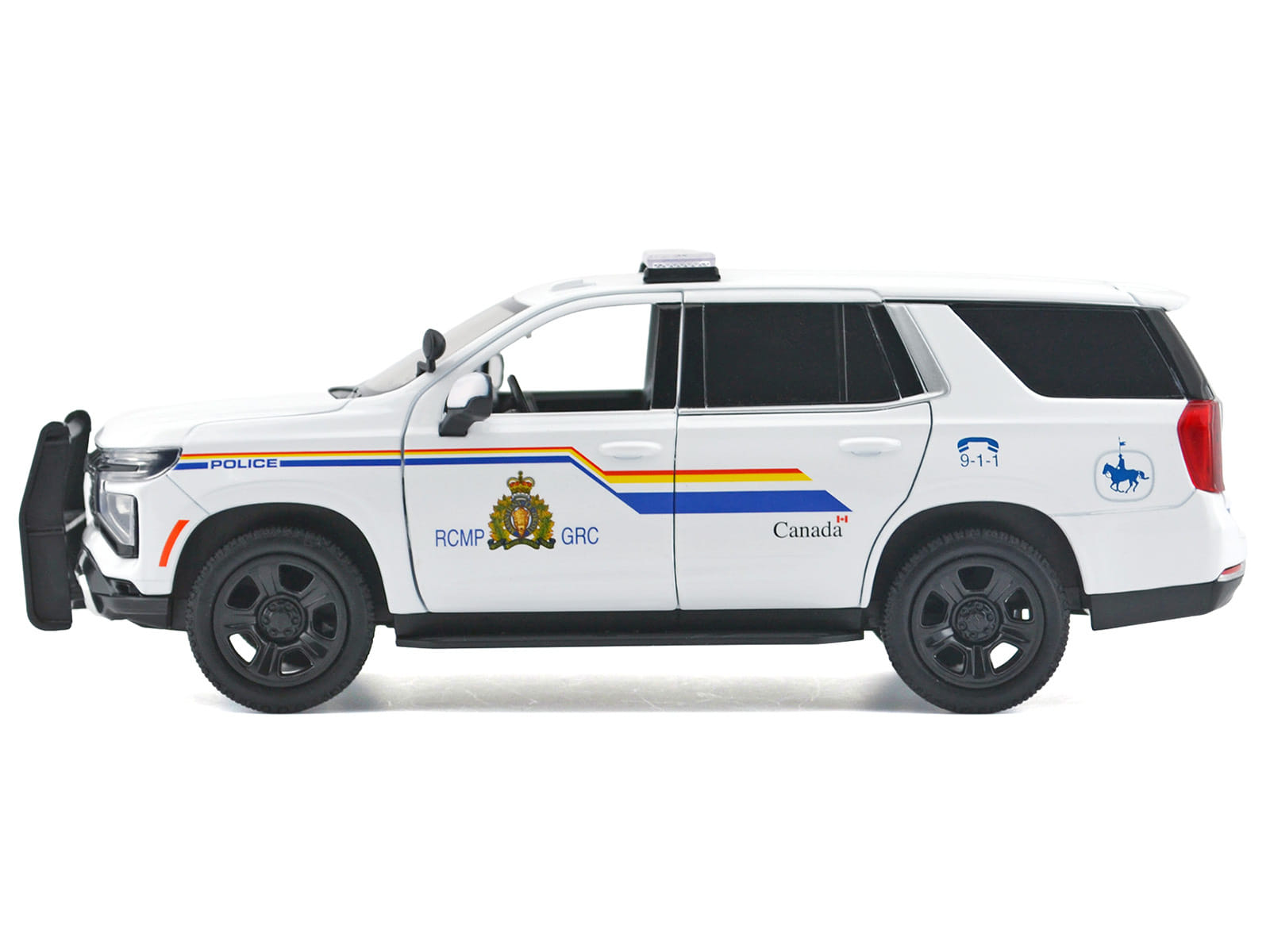 2025 Chevrolet Tahoe PPV with Light Bar "RCMP Royal Canadian Mounted Police" White "Law Enforcement and Public Service" Series 1/24 Diecast Model Car by Motormax - Image 2