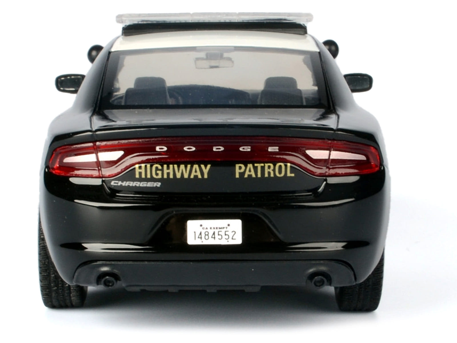 2023 Dodge Charger Pursuit Police Car "California Highway Patrol" Black and White "Law Enforcement and Public Service" Series 1/24 Diecast Model Car by Motormax - Image 3