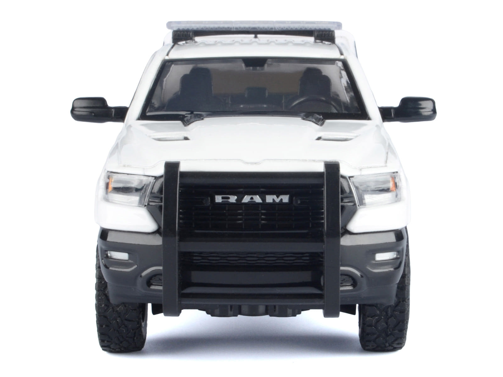 2019 RAM 1500 Laramie Crew Cab Pickup Truck with Truck Bed Camper White "Custom Builder's Kit" Series 1/27 Diecast Model Car by Motormax - Image 3