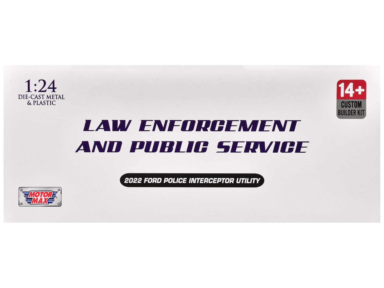 2022 Ford Police Interceptor Utility Unmarked White "Builder's Kit" "Law Enforcement and Public Service" Series 1/24 Diecast Model Car by Motormax - Image 3