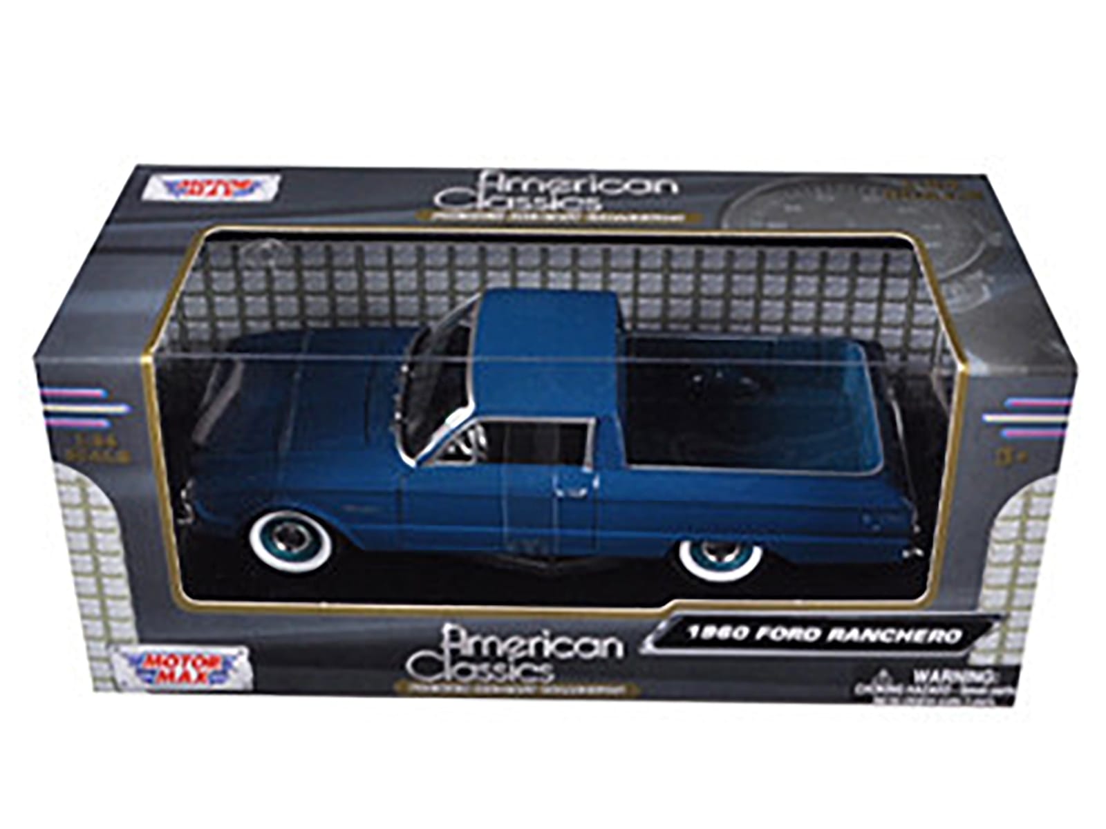 1960 Ford Falcon Ranchero Pickup Blue 1/24 Diecast Model Car by Motormax - Image 3