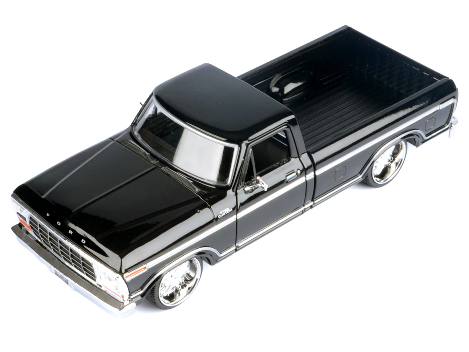 1979 Ford F-150 Custom Pickup Truck Black "Maxx Design" Series 1/24 Diecast Model Car by Motormax - Image 3
