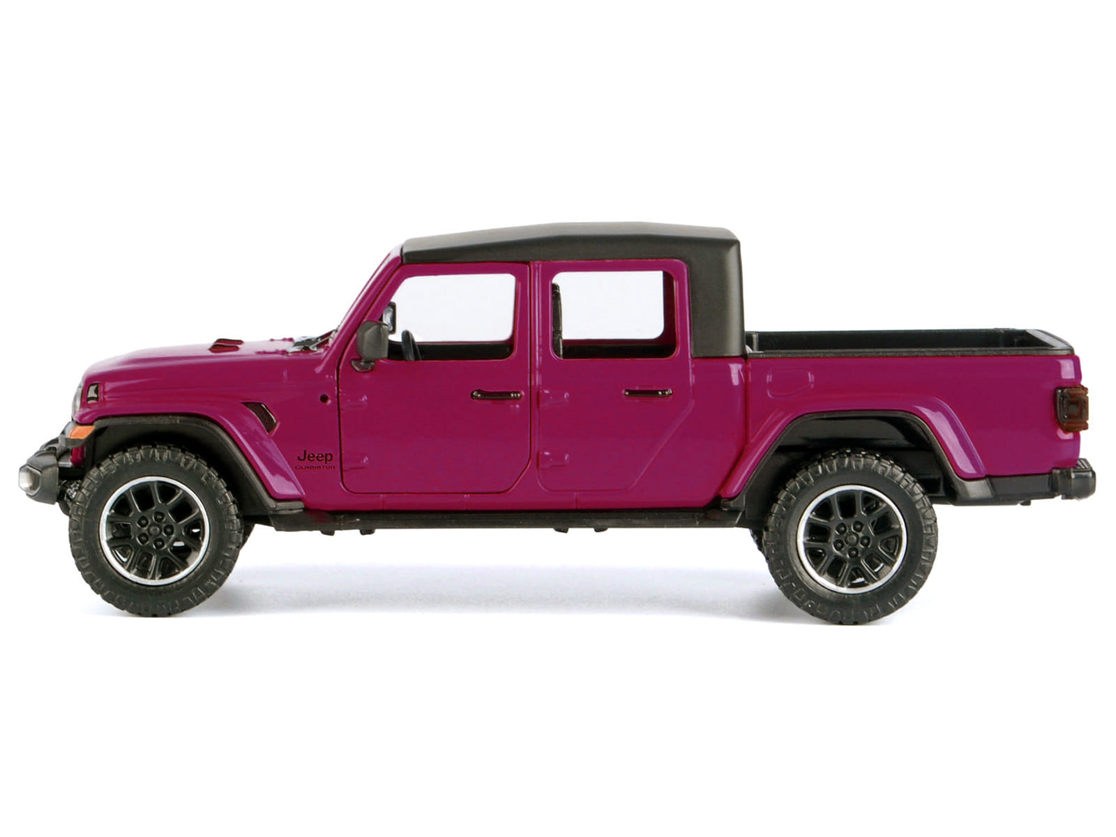 2021 Jeep Gladiator Overland Pickup Truck Purple with Matt Black Top 1/24 Diecast Model Car by Motormax - Image 2