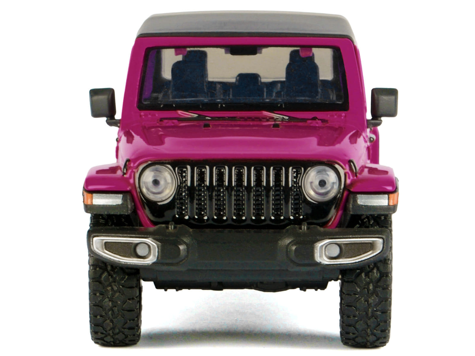 2021 Jeep Gladiator Overland Pickup Truck Purple with Matt Black Top 1/24 Diecast Model Car by Motormax - Image 3
