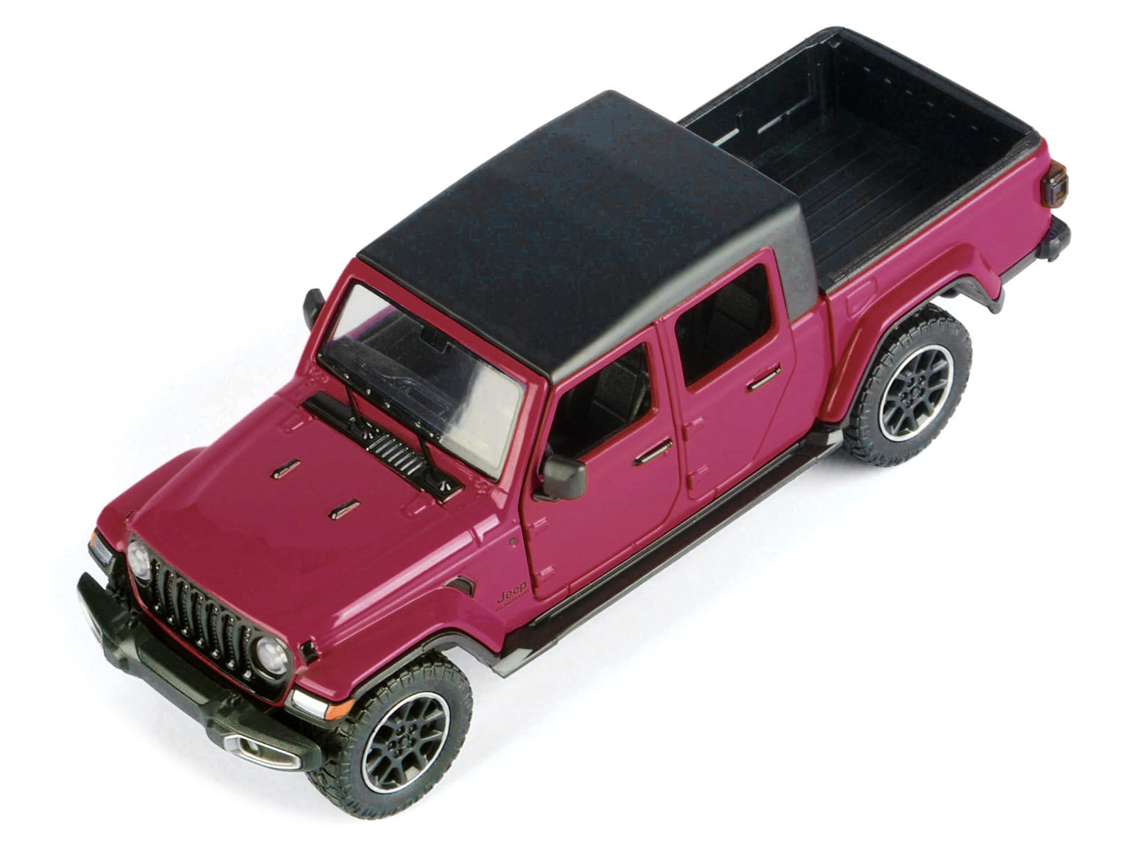 2021 Jeep Gladiator Overland Pickup Truck Purple with Matt Black Top 1/24 Diecast Model Car by Motormax - Image 5