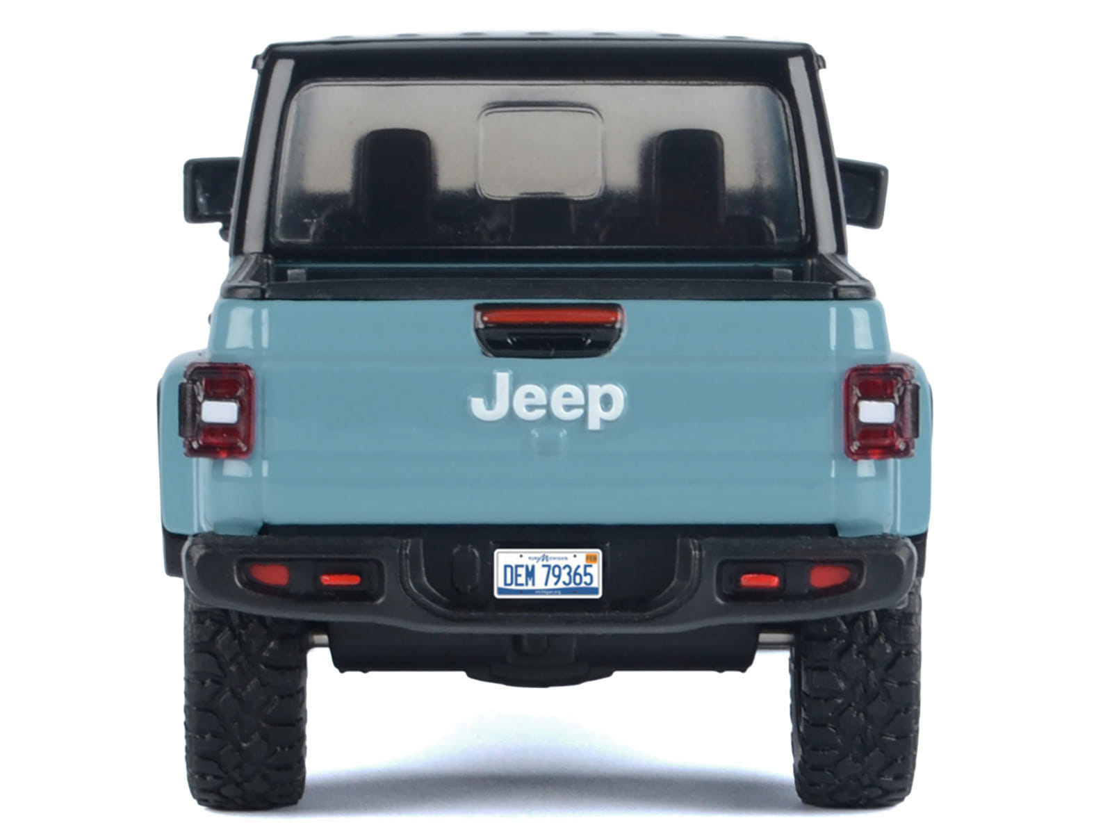 2021 Jeep Gladiator Rubicon (Closed Top) Pickup Truck Blue with Black Top 1/27 Diecast Model Car by Motormax - Image 4