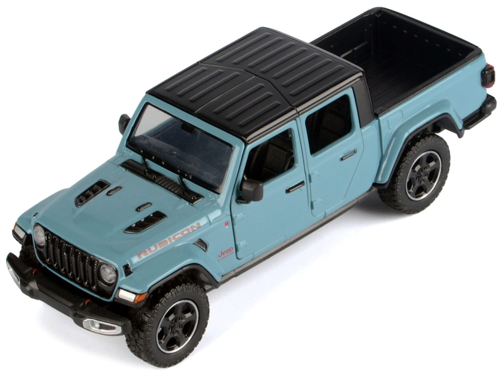 2021 Jeep Gladiator Rubicon (Closed Top) Pickup Truck Blue with Black Top 1/27 Diecast Model Car by Motormax - Image 5