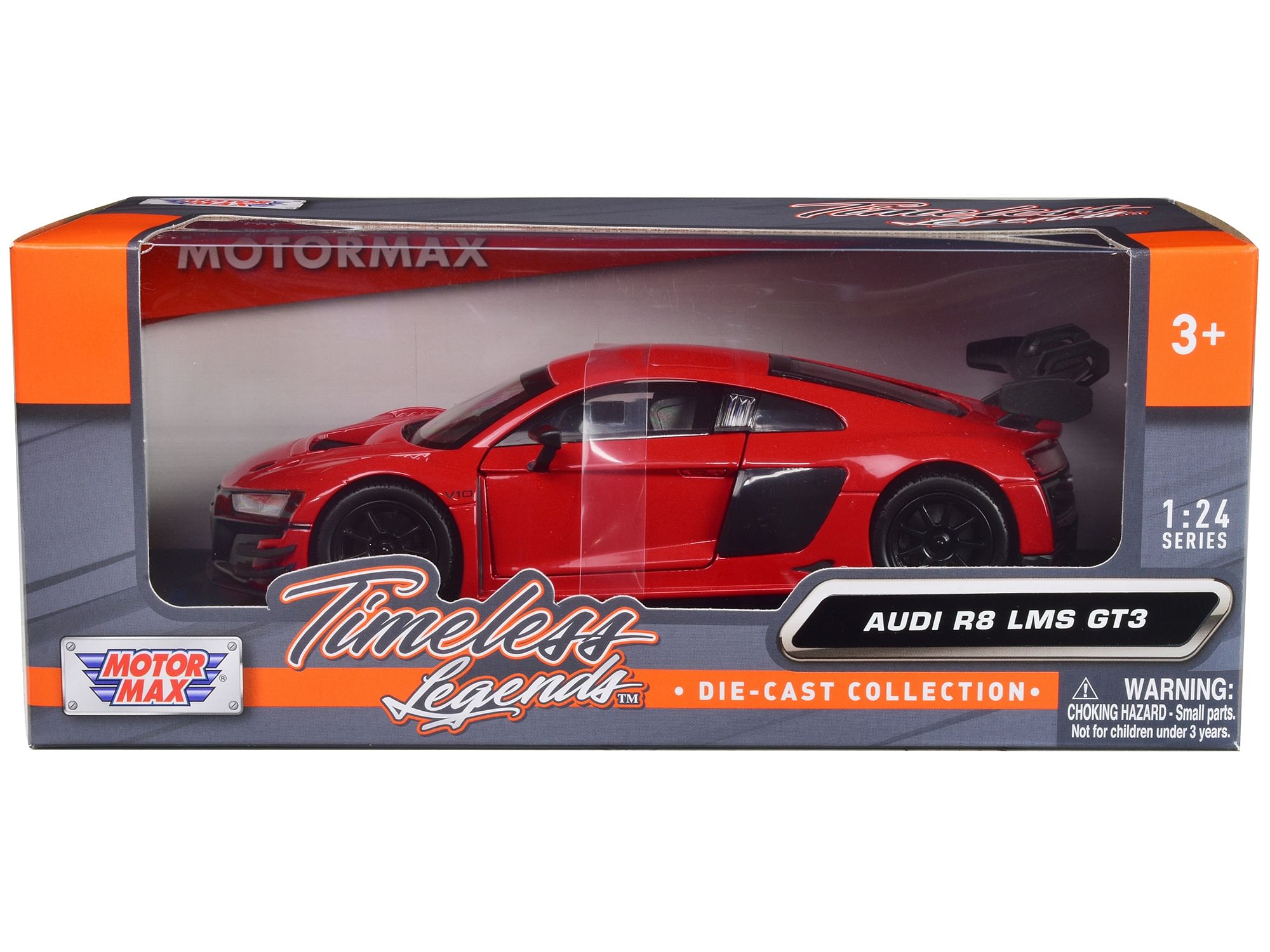 Audi R8 LMS GT3 Red “Timeless Legends” Series 1/24 Diecast Car Model by Motormax