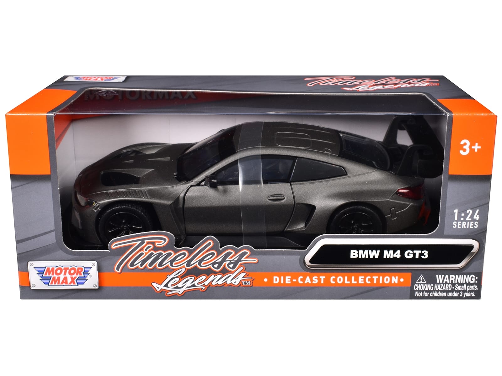 BMW M4 GT3 Matt Black "Timeless Legends" Series 1/24 Diecast Model Car by Motormax - Image 3