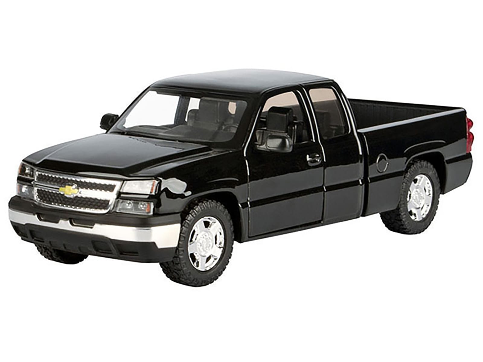 2006 Chevrolet Silverado 1500 Pickup Truck Black "Die-Cast Collection" Series 1/25 Diecast Model Car by Motormax - Image 2