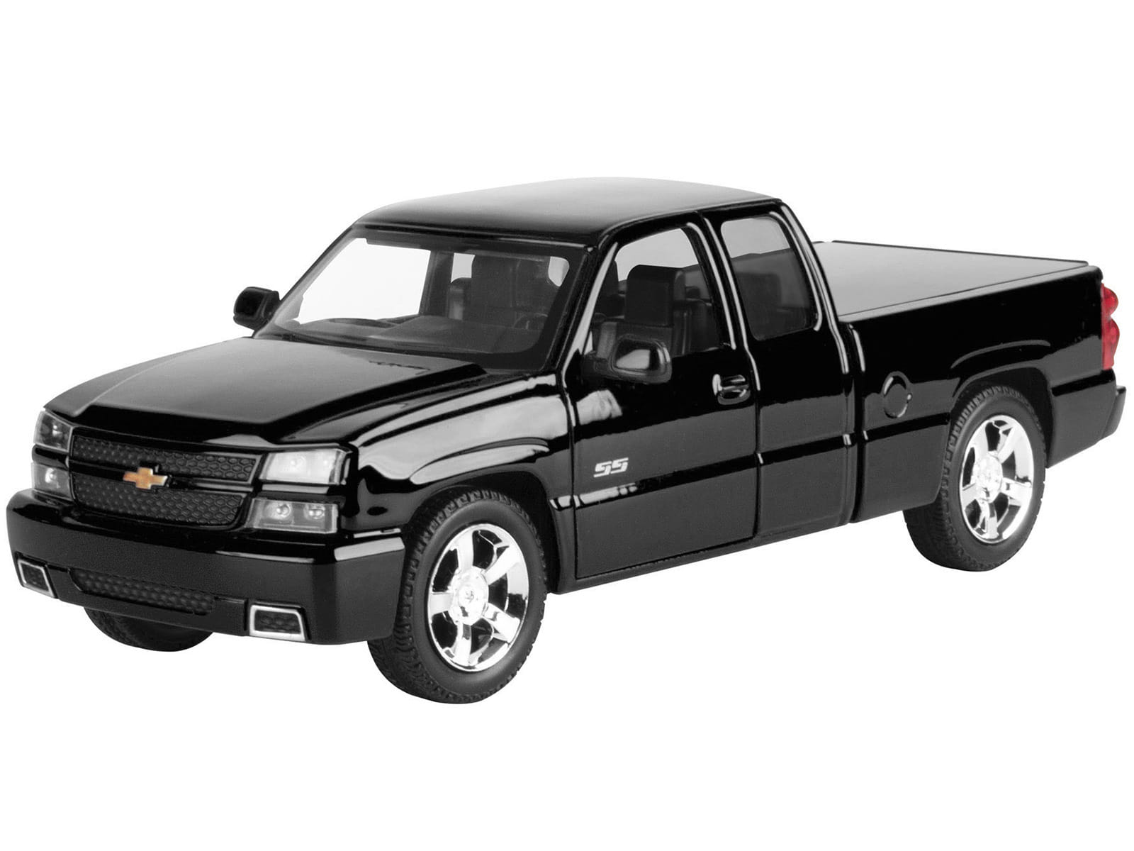 2006 Chevrolet Silverado SS Pickup Truck Black "Timeless Legends" Series 1/25 Diecast Model Car by Motormax - Image 2
