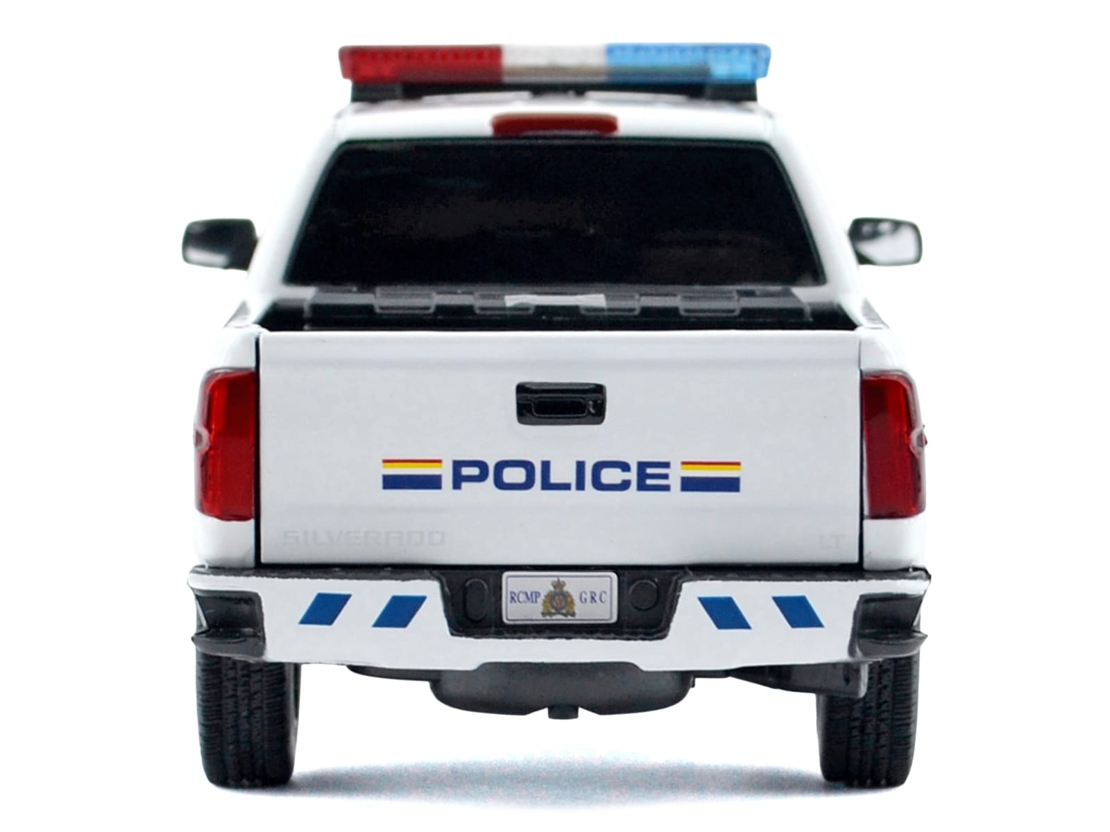 2017 Chevrolet Silverado 1500 LT Z71 Crew Cab Pickup Truck "Royal Canadian Mounted Police" White with Flashing Light Bar and Front and Rear Lights and Sounds "Law Enforcement and Public Service" Series 1/27 Diecast Model Car by Motormax - Image 5