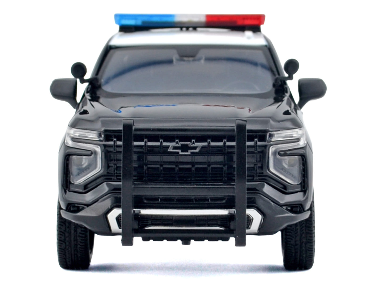 2025 Chevrolet Tahoe PPV "CHP (California Highway Patrol)" Black and White with Flashing Light Bar and Front and Rear Lights and Sounds 1/24 Diecast Model Car by Motormax - Image 3