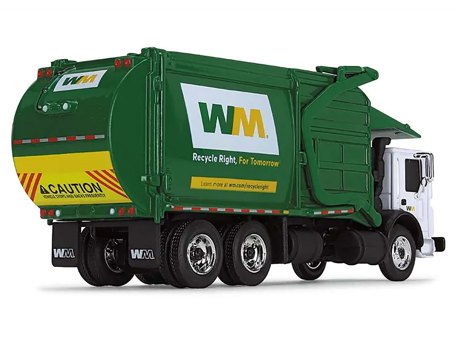 Mack TerraPro Refuse Garbage Truck with Front Loader “Waste Management” White and Green 1/87 (HO) Diecast Model by First Gear