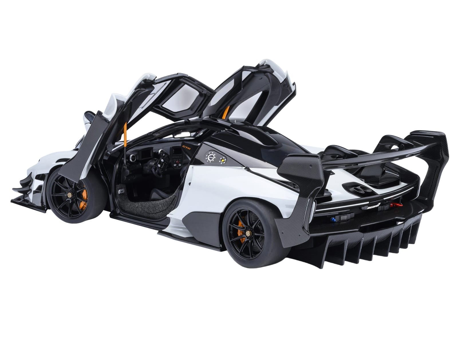 McLaren Senna GTR Silica White with Black Top 1/18 Model Car by Autoart - Image 2