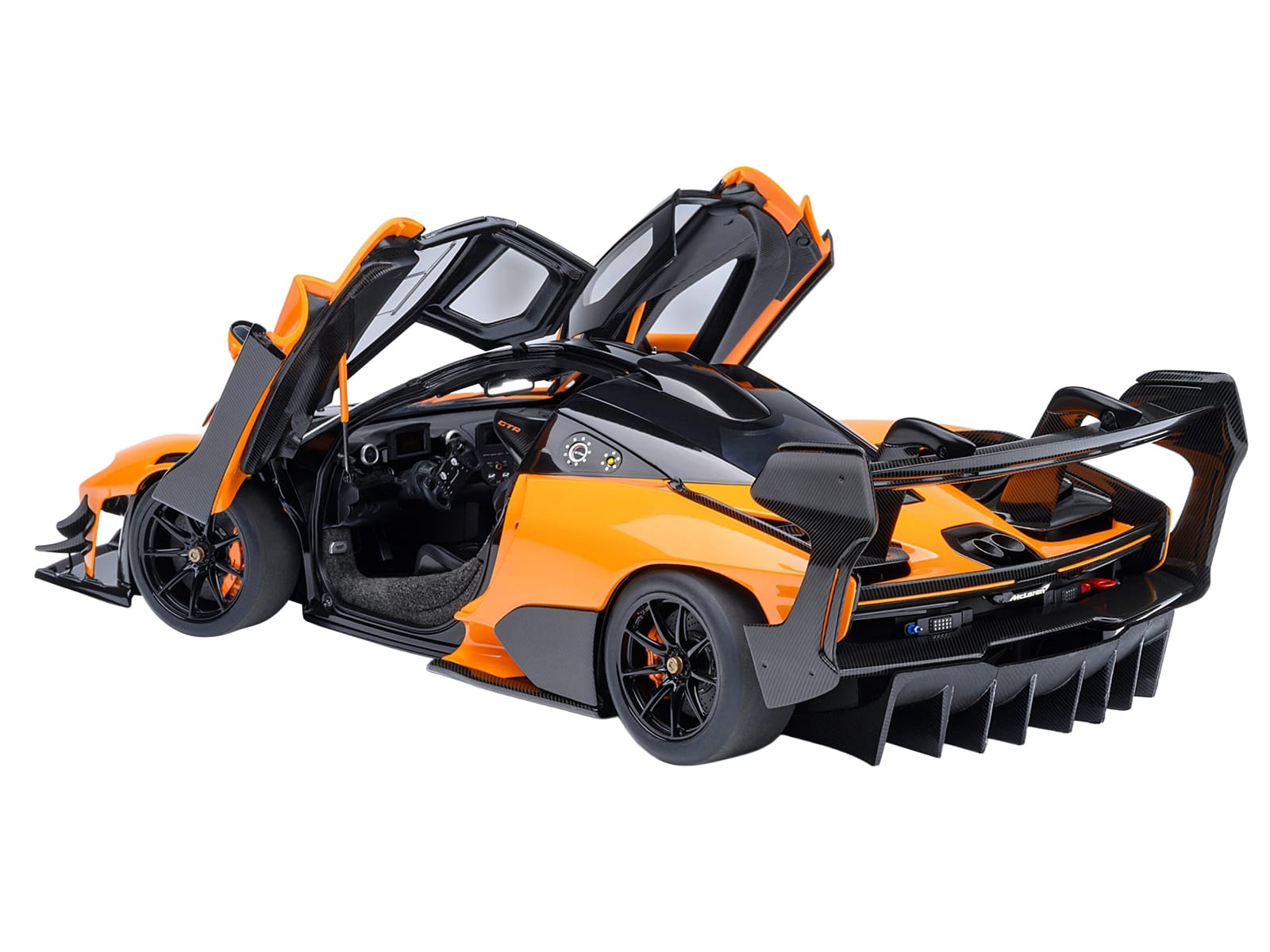 McLaren Senna GTR Orange with Black Top 1/18 Model Car by Autoart - Image 2