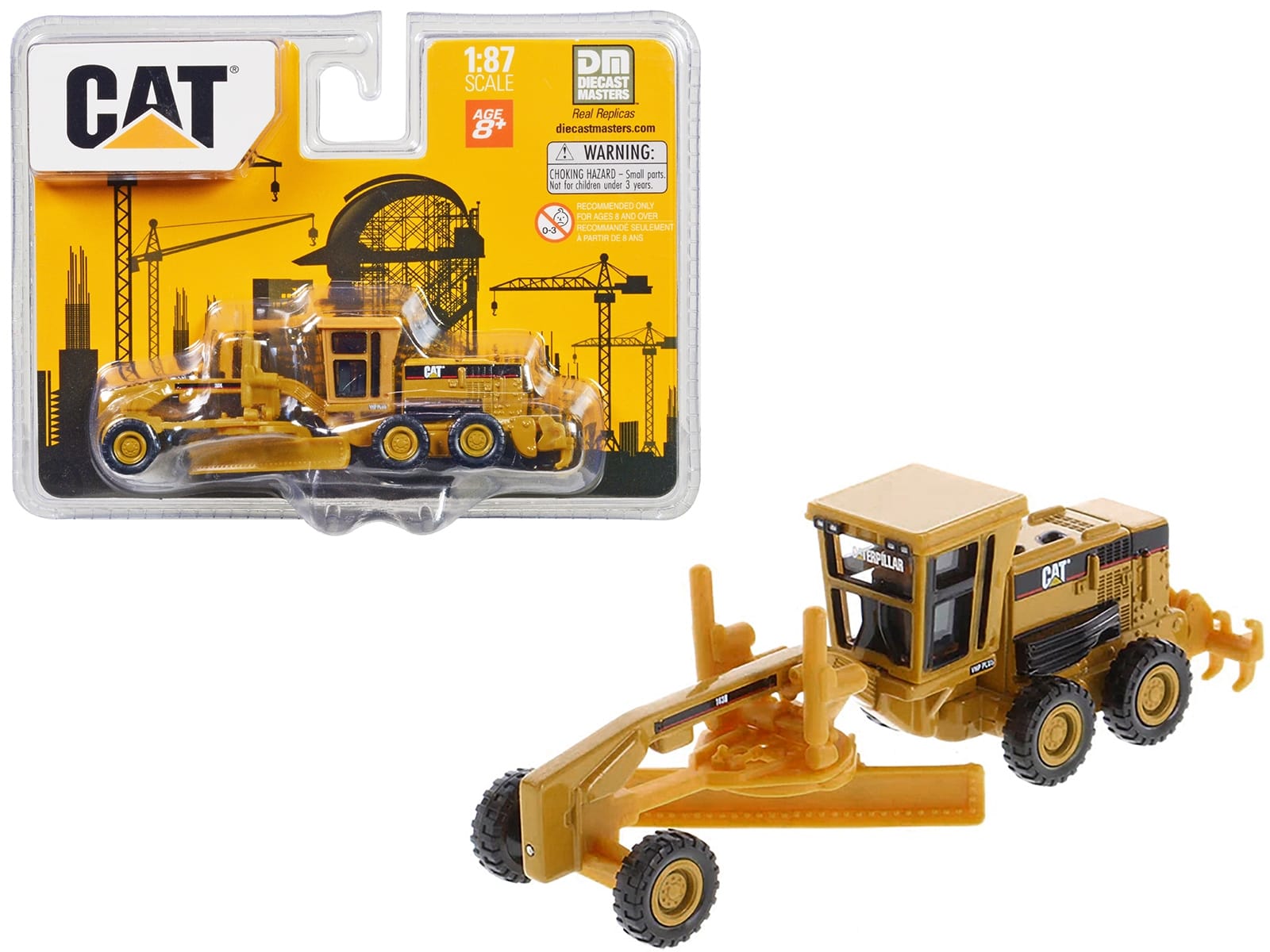 CAT Caterpillar 163H Motor Grader Yellow 1/87 (HO) Diecast Model by Diecast Masters - Image 5