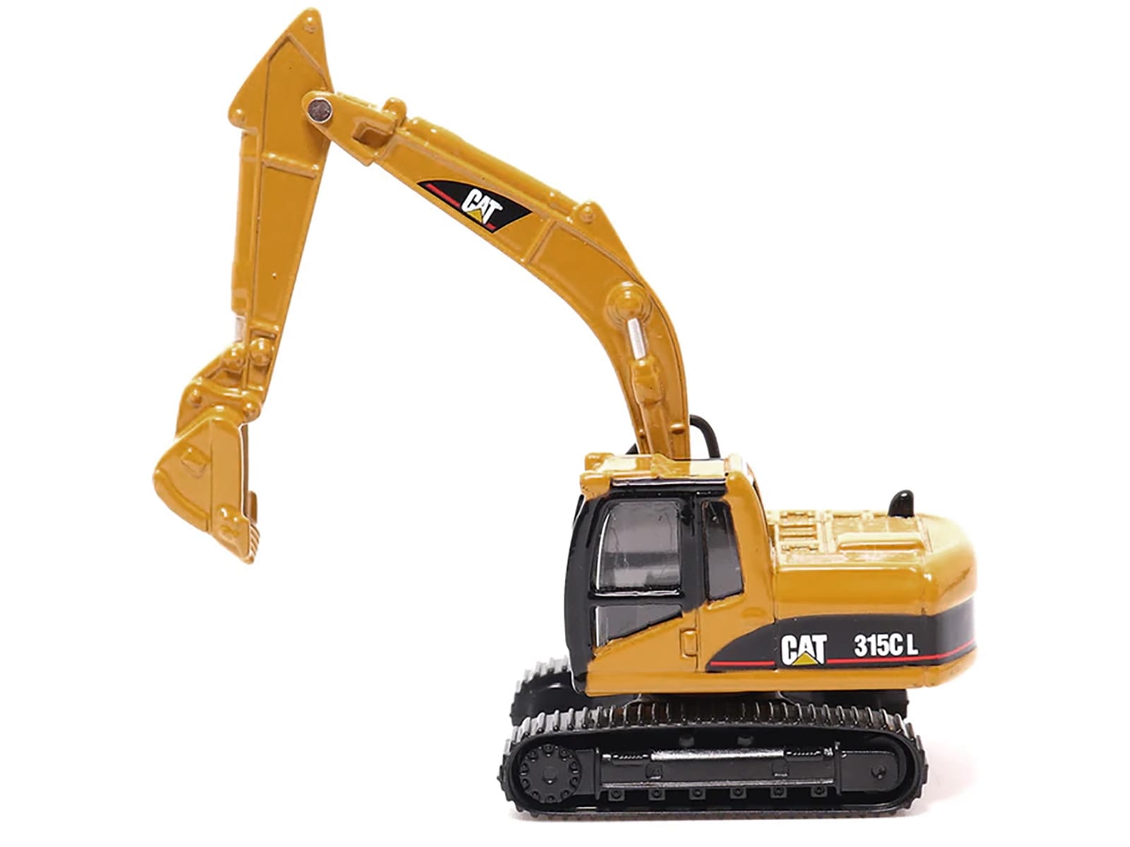 CAT Caterpillar CT660 Day Cab Tractor Blue Metallic with Lowboy Trailer and CAT 315C L Hydraulic Excavator Yellow 1/87 (HO) Diecast Model by Diecast Masters - Image 3